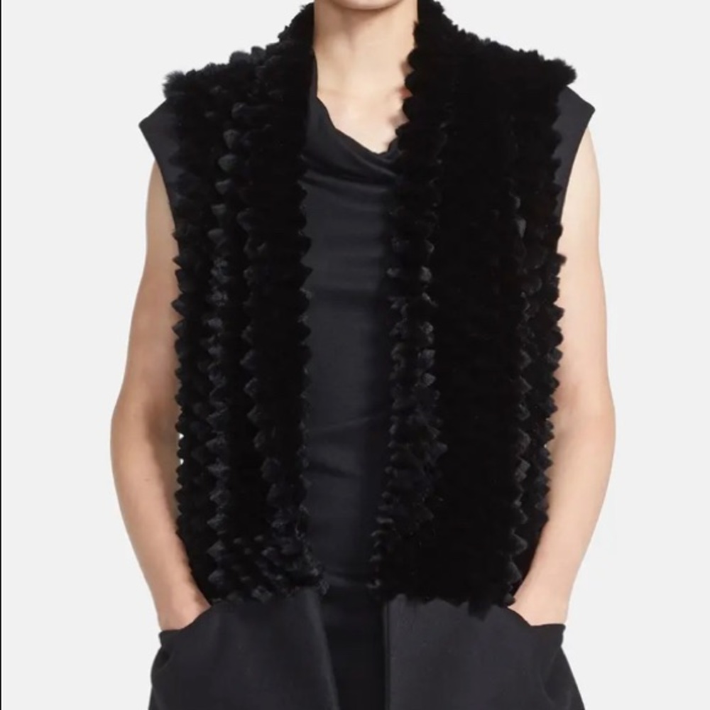 Helmet Lang ‘Pike’ Genuine Rabbit Fur Vest